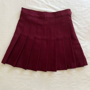 American Apparel pleated burgundy tennis skirt